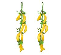 Garneck 2pièces Décoration Murale Banane Artificielle Ornement Simulé De Banane À Suspendre pour Maison Jardin Et Photographie Accessoire De Décor Naturel
