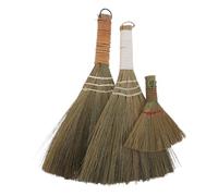 Garneck 3 Pièces Mini Balai en Paille de Miscanthus Résistant sans Résidus Chimiques, Balayette Douce pour Nettoyage Intérieur et Extérieur, pour Travaux D'artisanat