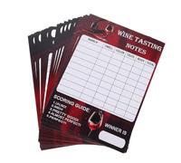Garneck 30 Cartes d'Appréciation de Dégustation de Vin Rouge en Papier, Design Élégant et Polyvalent, pour Événements et Soirées, Analyse Complète des Saveurs