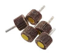 Garneck 5 Pièces Roue Abrasive Cylindrique Mandrin pour Rénovation de Mobilier et Réparation Automobile, Tissu Abrasif pour Surface Lisse et Élimination Rouille