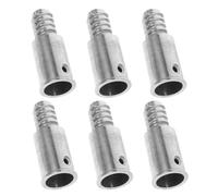 Garneck 6 Pièces Adaptateur de Manche à Balai Embout Fileté Robuste en Alliage D'aluminium Argenté Installation Facile pour Balai et Brosse pour Nettoyage Domestique