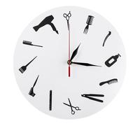 Garneck Acrylique Horloge Murale Décor Simple, de Salon de Coiffure | Fonctionnement Silencieux, Fixation Murale Facile, Pile Aa Carbone Non Incluse, pour Salon et Studio