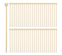 Garneck Agitateurs en Bois pour Boissons 200 Pièces, 15 CM, Blanc, Extrémité Sphérique, pour Mélanger et Piquer Bonbons Lors de Grandes Réunions Réutilisable Plusieurs Styles