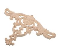 Garneck Applique Facile à Fixer Beige en Bois Sculpté Vintage Coin Décoratif et Styles D'intérieur Élégants pour Décoration de Meubles pour Projets Artisanaux