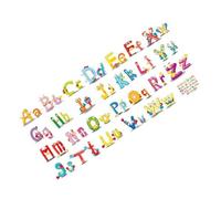 Garneck Autocollants Lettres Alphabet 26 Pièces en Pvc Coloré, Faciles à Appliquer Retirer, Décor Créatif Chic pour Murs et Fenêtres
