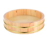 Garneck Bac de Mélange Design Élégant pour Riz à Sushi en Bois Grosse Capacité, Résistant Déformation pour Préparation Traditionnelle Japonaise