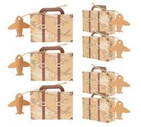 Garneck Boîte à Bonbons Design Créatif et Délicat en Papier Kraft Blanc de Valise Vintage Grosse Capacité pour Rangement et Présentation de Présents