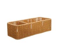 Garneck Boîte à Mouchoirs Multifonctionnelle en Plastique, Panier | Design Ajouré Inspiré Rotin, Rangement Compact pour Table Basse, Bureau et Réservoir Toilette
