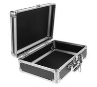 Garneck Boîte à Outils, Valise à Outils en Alliage D'aluminium Noir, Grosse Capacité, Antichoc, avec Verrou, pour Réparation et Bricolage à Domicile