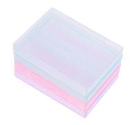 Garneck Boîte de Rangement pour Outils de Manucure 14 Cartes en Pp Stable 4 Compartiments Mini pour Organiser Espace Nail Art
