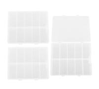 Garneck Boîte de Rangement Transparente Capacité 500 Pièces pour Faux 3 Pièces en Pp Compartiments Stockage Ordonné Facile à Ouvrir et Fermer Style Style