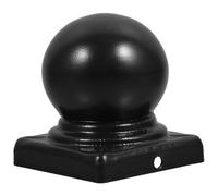 Garneck Capuchons de Poteau en Fer Noir pour Clôture, Embouts Robustes de 60mm Adaptés aux Tubes Carrés, Décoration Extérieure Classique et Solide