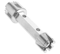 Garneck onde D'évier en Alliage D'aluminium, Double Embout, Argenté | Fitting Kits de Plomberie, Connexion Stable, Grosse Adaptabilité, pour Drains de Baignoire, Outil Compact