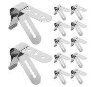 Garneck Clip Thermomètre Cuisine en Acier Inoxydable Argenté, Fixation Fiable pour Sonde de Température, Compatible 3,8mm, Lot de 12 Pièces Cuisine et Grill