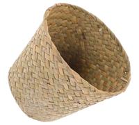 Garneck Corbeille à Déchets Tressée en Paille Naturelle Grosse Capacité, Robuste et Pratique pour Diverses Occasions, Panier Décoratif Tissé Léger et Esthétique