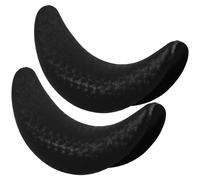 Garneck Coussin Cervical Repose-nuque Antidérapant et Étanche en Caoutchouc Noir pour Bac à Shampoing Forme Croissant, Pack de 2, pour Usage Personnel à Domicile et Salons