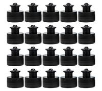 Garneck Emil bouteille avec bouchons push-pull 20 pièces | Couvercles de rechange pour bouteilles d’eau | Bouchon sport en noir | Parfait pour les bouteilles Emil et les bouteilles d’eau