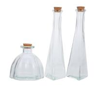 Garneck Ensemble de 3 Mini Bocaux en Verre avec Bouchons en Liège, Récipient Décoratif Élégant Symbolisant L'union pour Cadeaux de Mariage et Souvenirs Romantiques