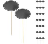 Garneck Étiquettes Alimentaires Décoratives Lot de 24 Noires en Papier et Bois et Marquage Prix pour Buffet pour Fromage Boutique ou Fête
