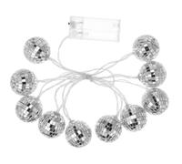 Garneck Guirlande Boules Disco Led Miroir 180Cm LumièRe À Cordes DéCorative Suspendue Pour FêTe Mariage Camping Jardin Patio