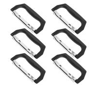 Garneck Lot de 6 Poignées de Transport en Plastique Noir pour Valise et Boîte à Outils, Design Ergonomique Prise Confortable pour Réparation et Amélioration de Bagages