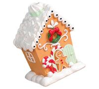 Garneck Maisonnette de Noël en Résine, Décorative, Centre de Table Fête | Style Pain D’épice, Ambiance Festive, pour Vitrine, Étagère, Maison de Poupée, Décoration Saisonnière