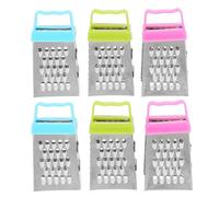 Garneck Mini Râpe à Fromage 6 Pièces en Acier Inoxydable et Plastique, Résistante Rouille, Multifonction pour Râper Légumes, Ail et Gingembre Cuisine