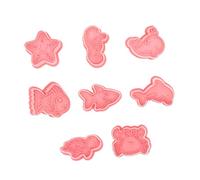 Garneck Moules à Biscuits Flexibles et Faciles à Utiliser Rose Lot de 8 3D Animaux en Silicone pour Pâtisserie et DIY Artisanat
