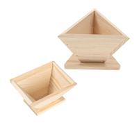 Garneck Moules à Riz en Bois 2pcs Triangle et Quatre Angles, Outil Pratique Résistant Cuisine et Fabrication Traditionnelle de Zongzi