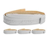 Garneck Moulure D'angle Autocollante Flexible en Écume Blanche pour Décoration Murale et Protection des Plinthes, 4 Rouleaux de Garniture Murale Auto-adhésive Simple et Élégante