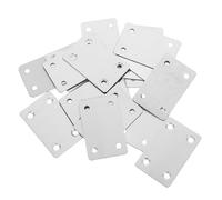Garneck Plaques de Connexion Ajoute Stabilité et Support Supplémentaire 20pcs en Acier Inoxydable Support Métallique Droit à 4 Trous pour Meubles et Bois