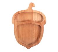 Garneck Plateau à Fruits de Pomme de Pin Plateau Décoratif Polyvalent en Bois Marron pour Goûter et Collation