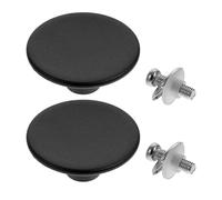 Garneck Poignée de Couvercle de Casserole Accessoire Moderne 2 Ensembles en Bakélite Noire Résistante la Chaleur, Compatible Lave-vaisselle pour Ustensiles Cuisine