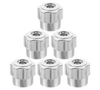 Garneck Poignée de Robinet à Volant Remplacement Rapide, 6 Pièces | Plastique Argenté, Style Minimaliste, Usage Domestique, Résistance à L’usure, Prise Facile, 10g