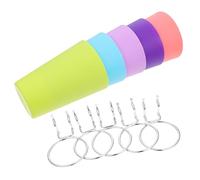 Garneck Porte-gobelets Ronds Support Tasse Cuisine Ensemble de 5 en Fer Argenté Capacité 260ml, Design Élégant Facile à Nettoyer Couleur Aléatoire pour Organisation