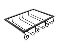 Garneck Porte-verres à Vin sous Meuble en Fer, Organisateur Noir | Rangement Suspendu pour Armoire à Vin, Gain de Place, Usage Fête et Ktv, Support Discret