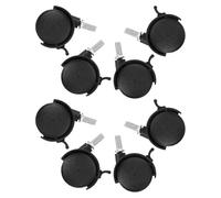 Garneck Roulettes Pivotantes et Chariot pour Portant à Vêtements Lot de 8 en Plastique Noir avec Frein Stables et Fiables, Adaptées Usage Quotidien en Environnement de Travail