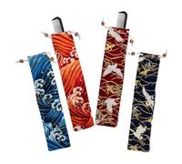 Garneck Sacs de rangement pour couverts à cordon 4 pièces, étui cous japonais pour baguettes et cuillères, décoration de table, pour restaurant