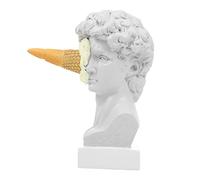 Garneck Sculpture David en RéSine avec CrèMe GlacéE BriséE DéCoration Artistique pour Maison Bureau Et Centre Commercial 16X12.5X8Cm