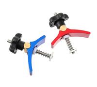 Garneck Serrage-joint Rouge en Alliage D'aluminium pour Rail en T 2pcs Résistance à L'usure et Fixation Rapide pour Travail du Bois