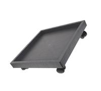 Garneck Support à Rouleau pour Bonsaï Carré, Plateau Plastique PP 360° | Base Épaissie avec Quatre Roues Pivotantes, pour Plantes Lourdes, Terrasse Jardin, Magasins et Décor Extérieur