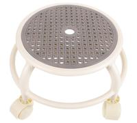 Garneck Tabouret Roulant Bas Rond en Plastique, Pratique et Simple à Ranger, pour Pédicure et Salon de Manucure, Tabouret Petit et Délicat pour Garçon et Filles