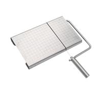 Garneck Trancheuse à Fromage Fil de Coupe Précis en Acier Inoxydable Outil Multifonction Accessoire de Cuisine Pratique Épaisseur Réglable pour Fromage en Bloc, Beurre et Jambon