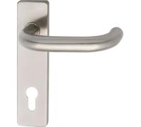 Garniture à béquilles FH GEOS 1754/D52K - sur plaque courte PZ88, 38 - 43, inox mat ÖNORM