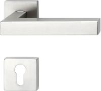 Garniture à béquilles SOLIDO MALMÖ - sur rosace PZ, 38 - 45, inox mat