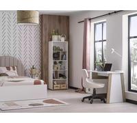 Garniture bureau chambre d'enfant set 2pcs étagère ordinateur bois blanc