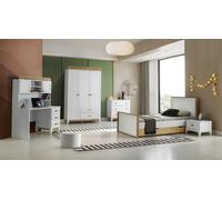 Garniture chambre d'enfant lit d'enfant meubles d'enfant blanc bois ensemble 5pcs