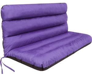 Garniture de balançoire 150 cm - coussin de banc de jardin & de balançoire, hydrofuge, résistant aux UV, tissu Oxford, carreau brun, confortable & facile à entretenir | HobbyGarden