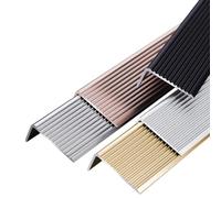 Garniture De Bord De Marche De Bande Antidérapante D'escalier, Protecteurs | Aluminium,Très résistant à la pression,Bordures nettes,Imperméable,Durable(Purple gold,90cm L 40mm*20mm)