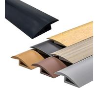 Garniture de bordure adhésive découpable de 1 à 5 m, rampes de seuil de hauteur for 7 à 10 mm(Black,500cm*3.5cm)
